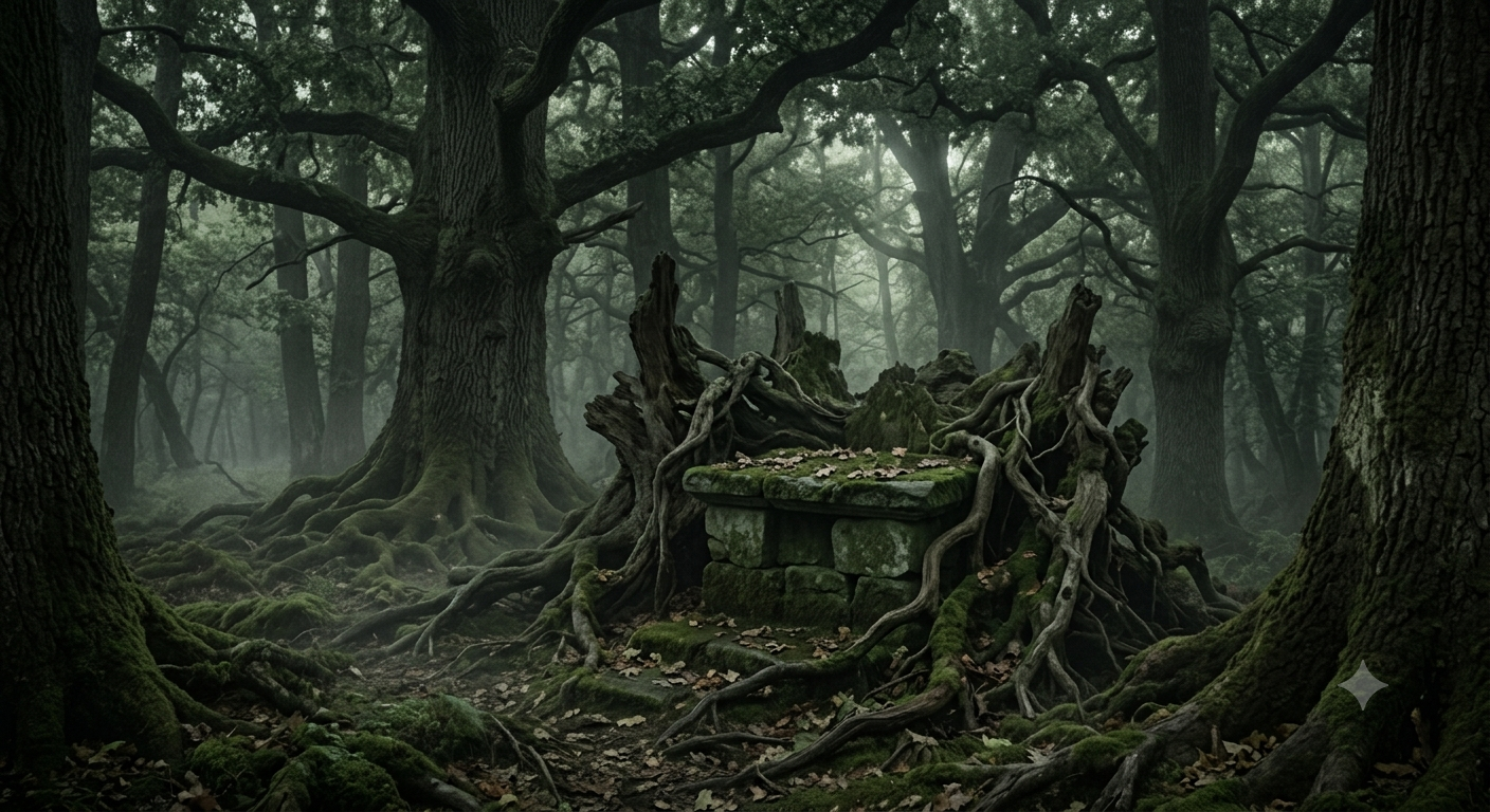 Ancient Romans feared forests like this dense oak grove with a hidden stone altar