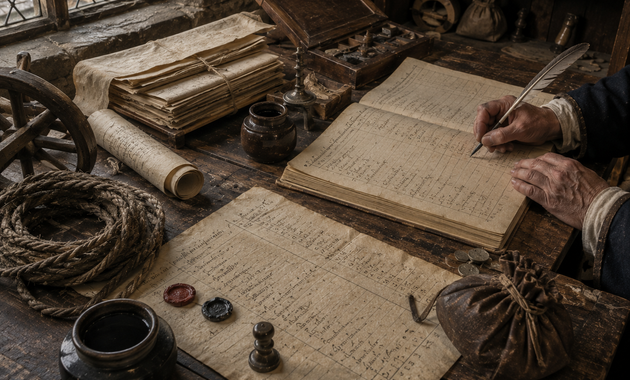 Medieval court records documenting an animal execution