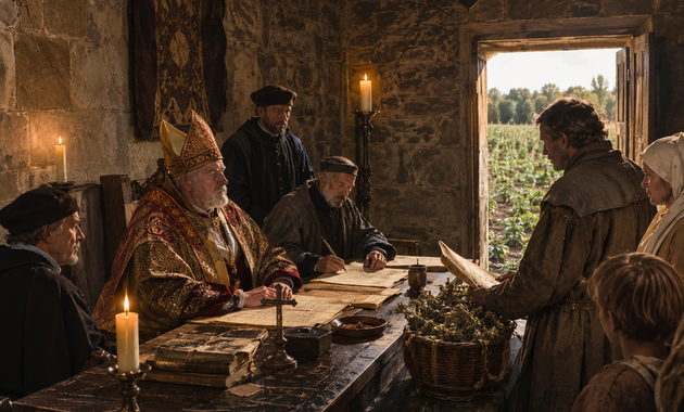 Ecclesiastical court addressing crop-damaging insects in medieval Europe