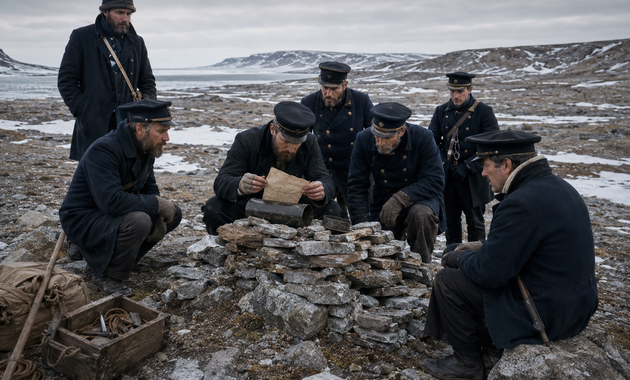 The Victory Point Note Victory Point note discovered during the search for the Franklin Expedition