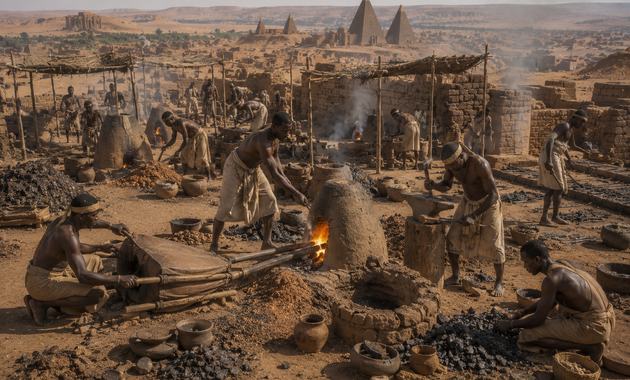 Ironworking workshop at Meroë in the Kingdom of Kush