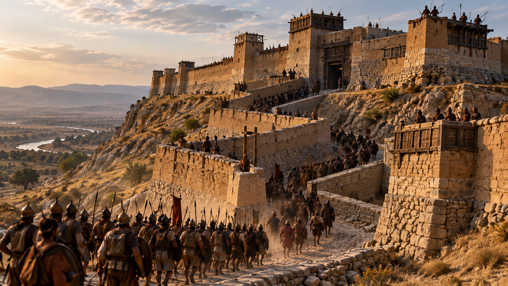 Ancient city designed to confuse invaders with winding defensive approach