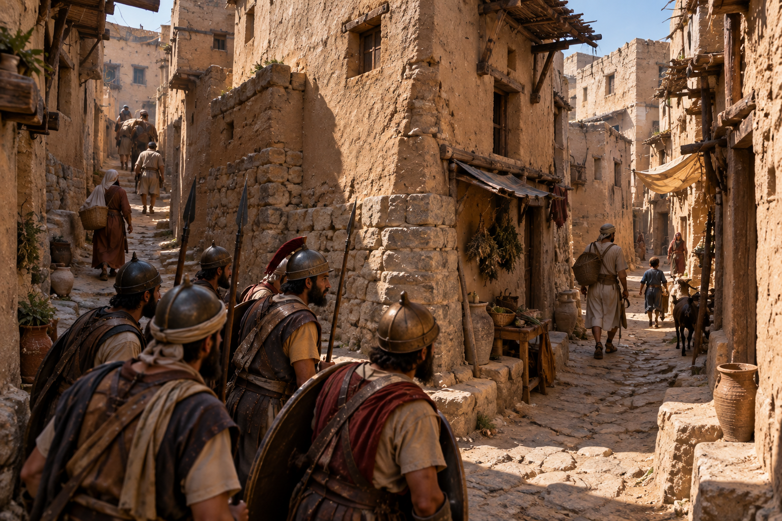 Winding ancient city streets that could confuse invading soldiers