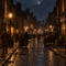 Whitechapel London in 1888 during the Jack the Ripper murders, AI-generated historical reconstruction