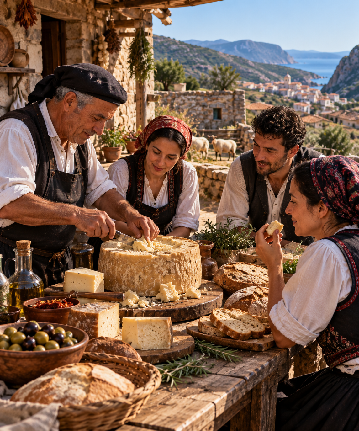Sardinian food heritage and strange food traditions including casu marzu