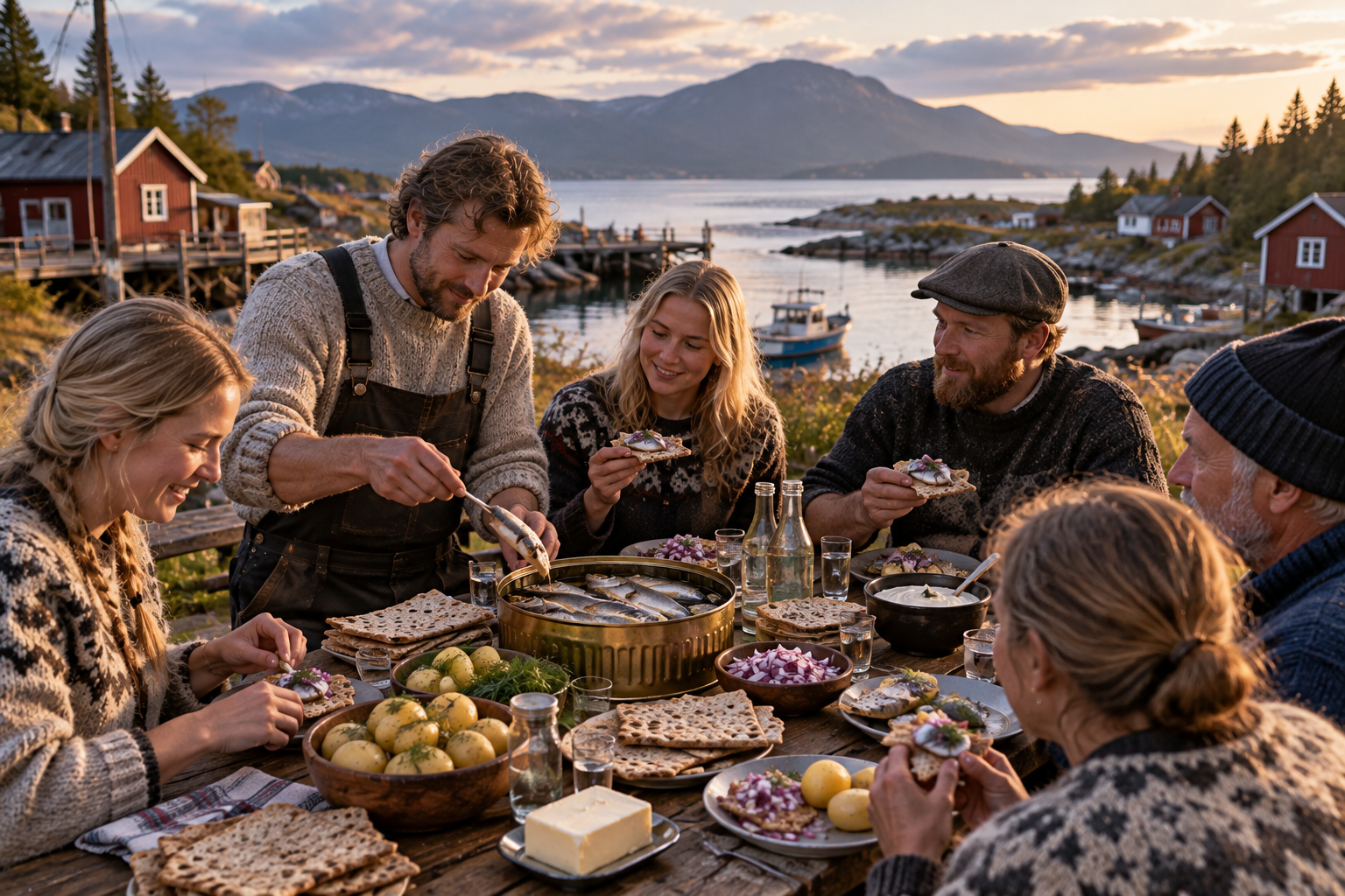 Swedish surströmming tradition as a strange food tradition that surprises foreign visitors