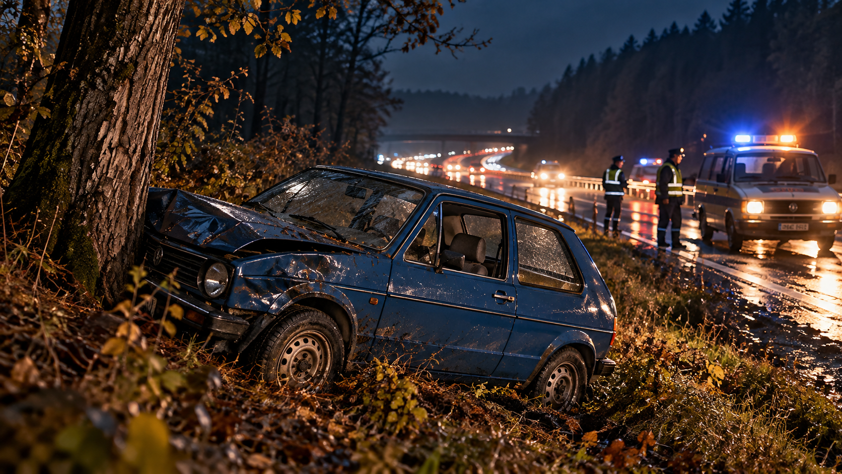 YOGTZE case reconstruction showing Günter Stoll’s Volkswagen near the A45 Autobahn